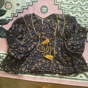 Free People babydoll peasant blouse